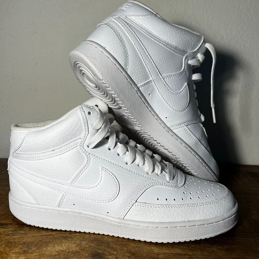 Nike - Women's Court Vision Mid Sneakers - White - Size 9